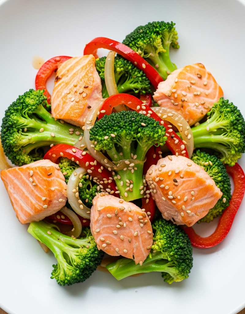 Smoked Salmon and Broccoli Stir-Fry