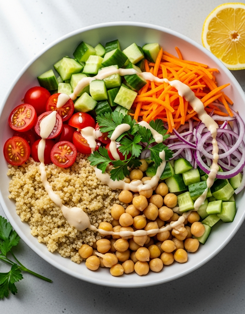Chickpea and Quinoa High Protein Bowl