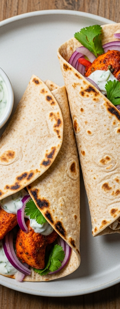 Homemade Chicken Tikka Wraps