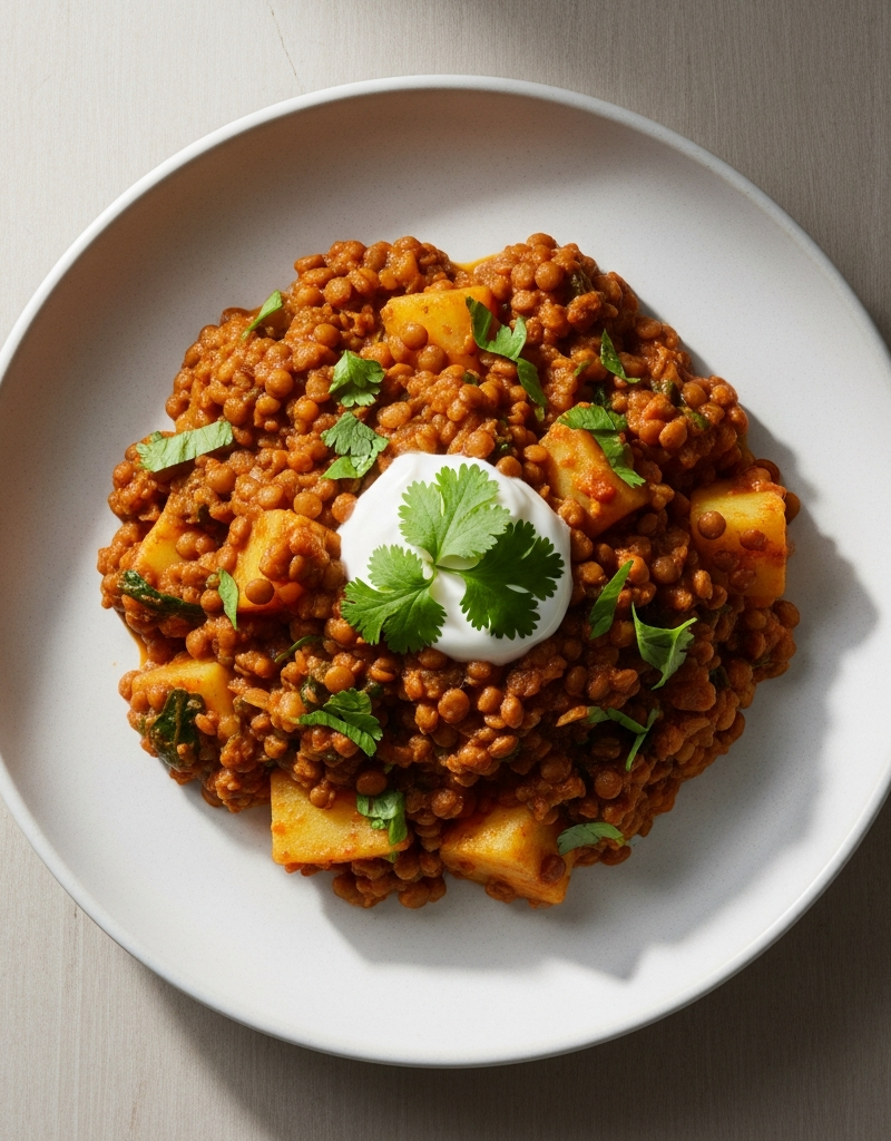 Vegetarian Lentil and Potato Curry