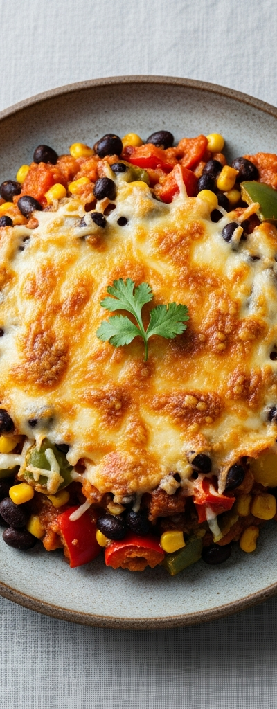 Black Bean and Vegetable Gratin