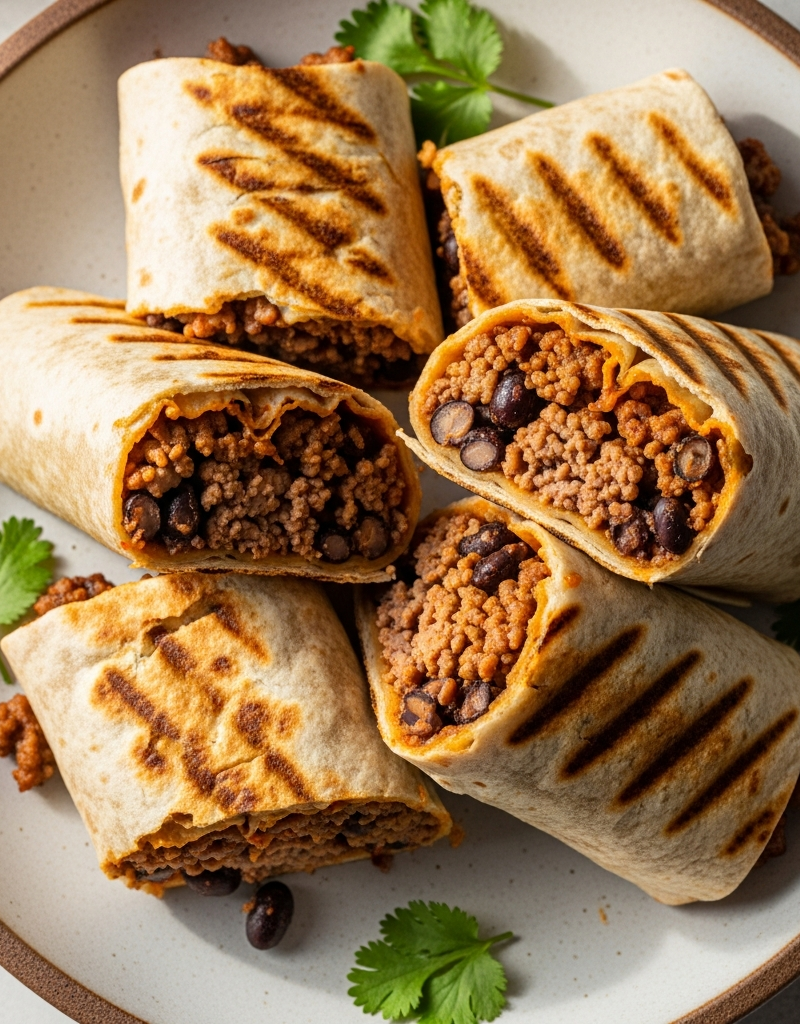 Beef and Bean Protein Wraps