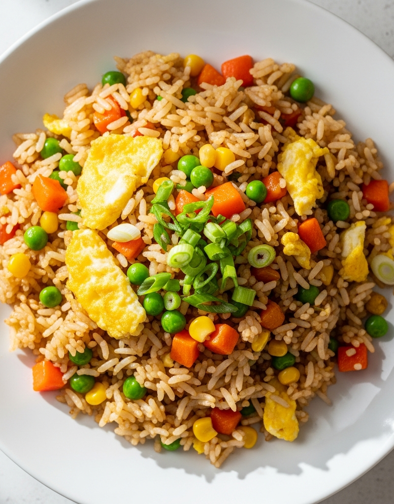 Hearty Egg Fried Rice with Vegetables
