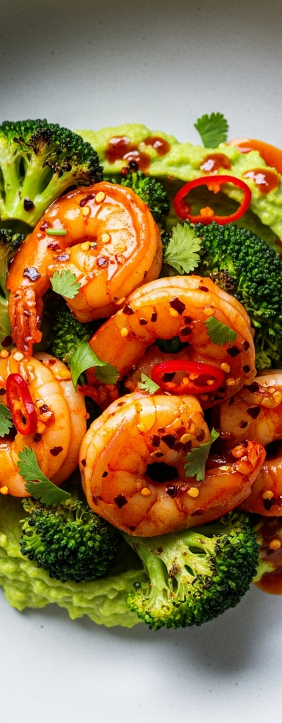Spicy Shrimp and Broccoli Mash Bowls