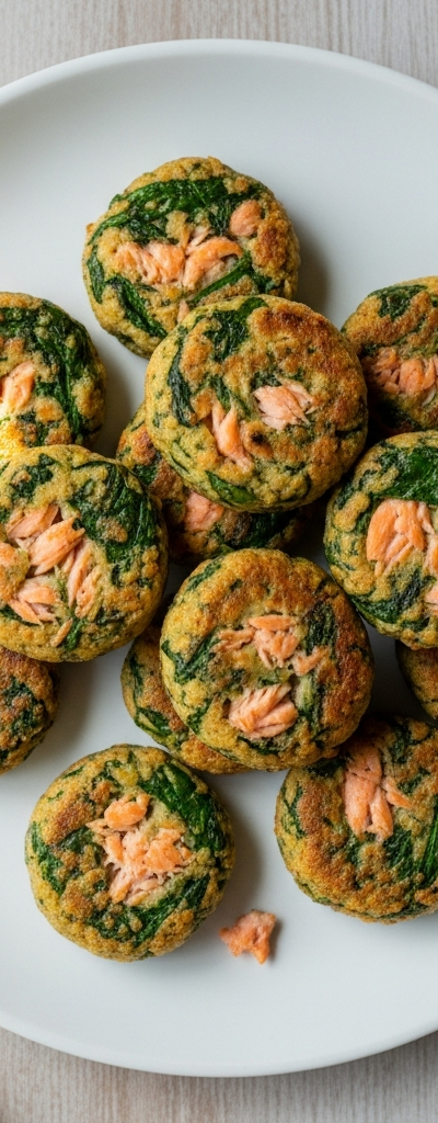 Savory Salmon Spinach Bites