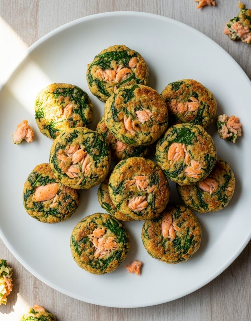 Savory Salmon Spinach Bites