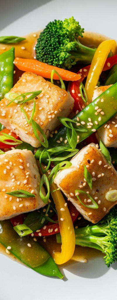 Ginger Garlic Tilapia Stir-Fry