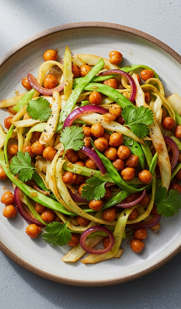 Chickpea and Cabbage Stir-Fry