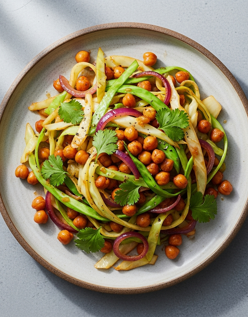 Chickpea and Cabbage Stir-Fry