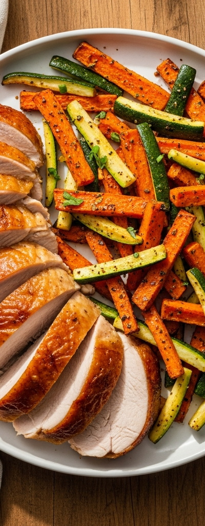 Roasted Turkey and Veggie Fries