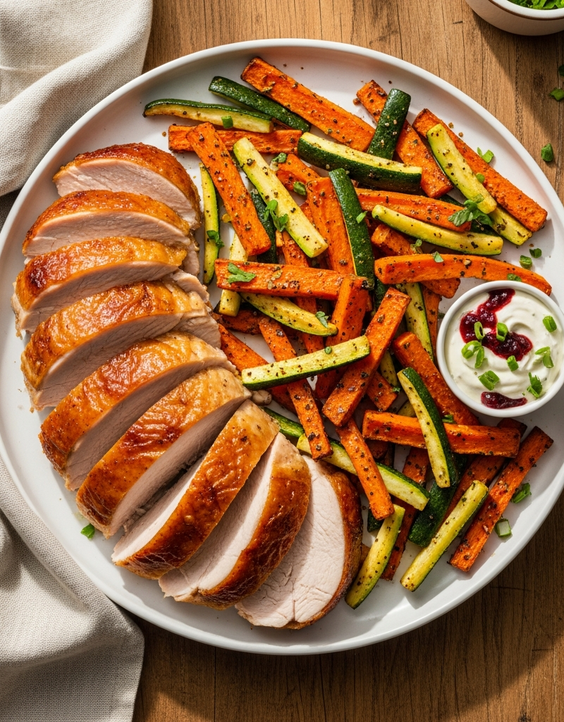 Roasted Turkey and Veggie Fries