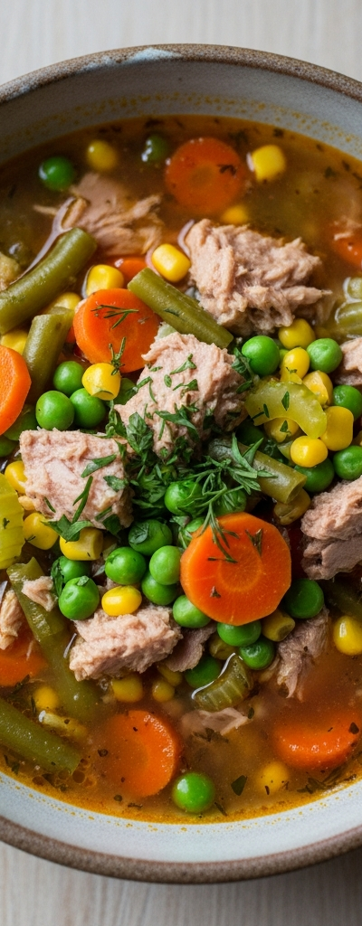 Hearty Tuna Vegetable Soup