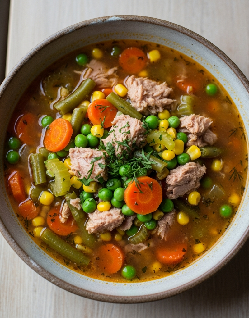 Hearty Tuna Vegetable Soup