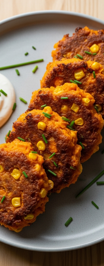 Sweet Potato and Corn Fritters