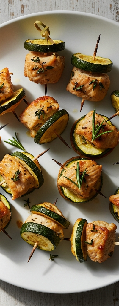 Herb-Roasted Turkey and Zucchini Bites