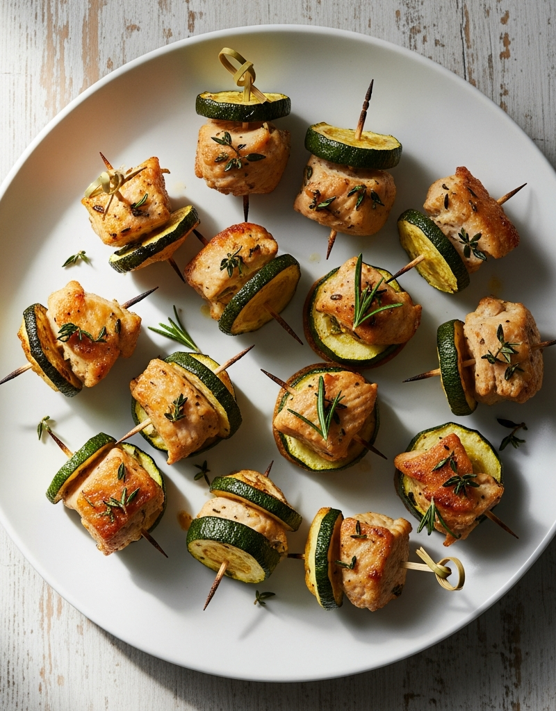 Herb-Roasted Turkey and Zucchini Bites