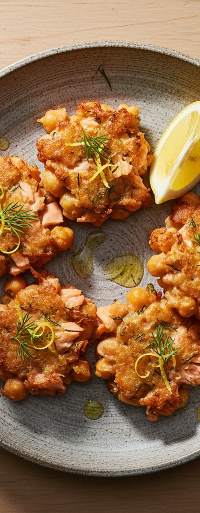 Salmon and Chickpea Fritters