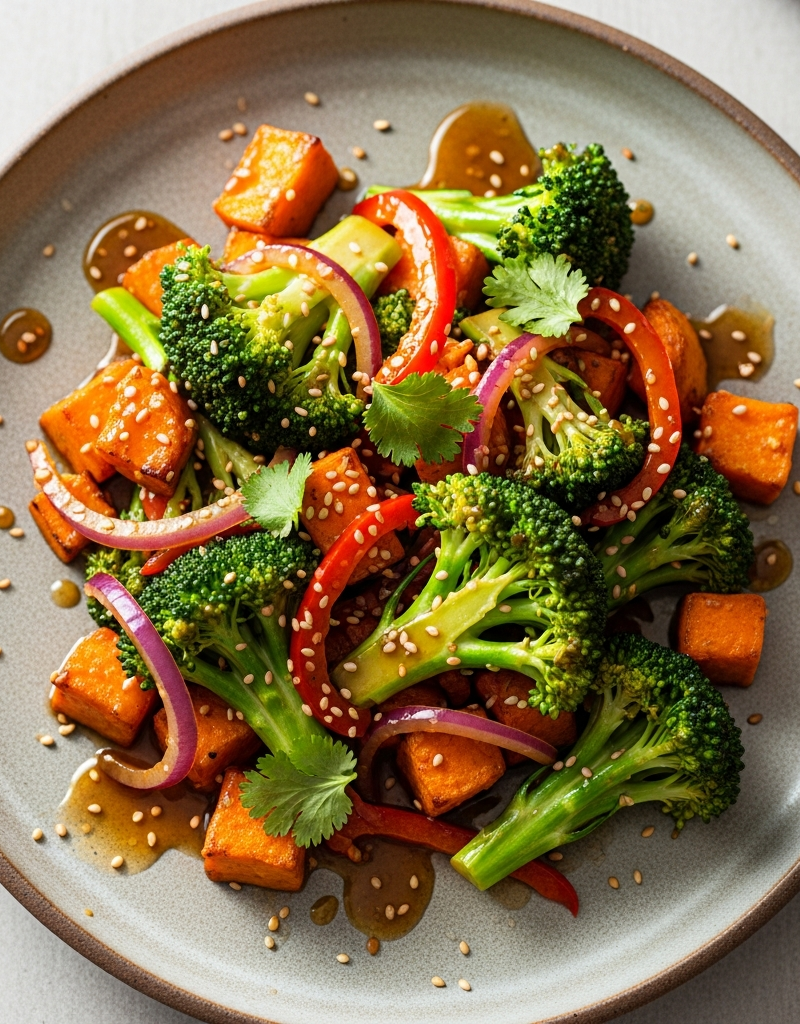 Sweet Potato and Broccoli Stir-Fry