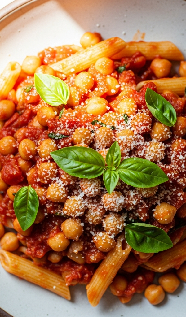 Tomato and Chickpea Pasta