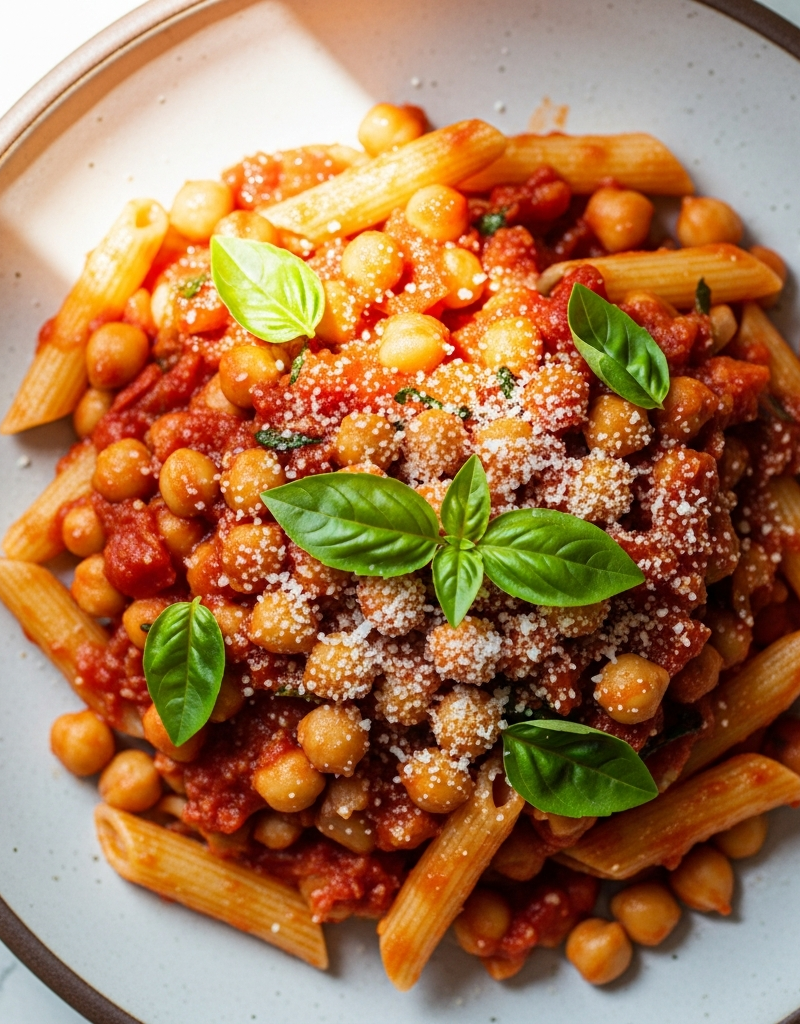 Tomato and Chickpea Pasta