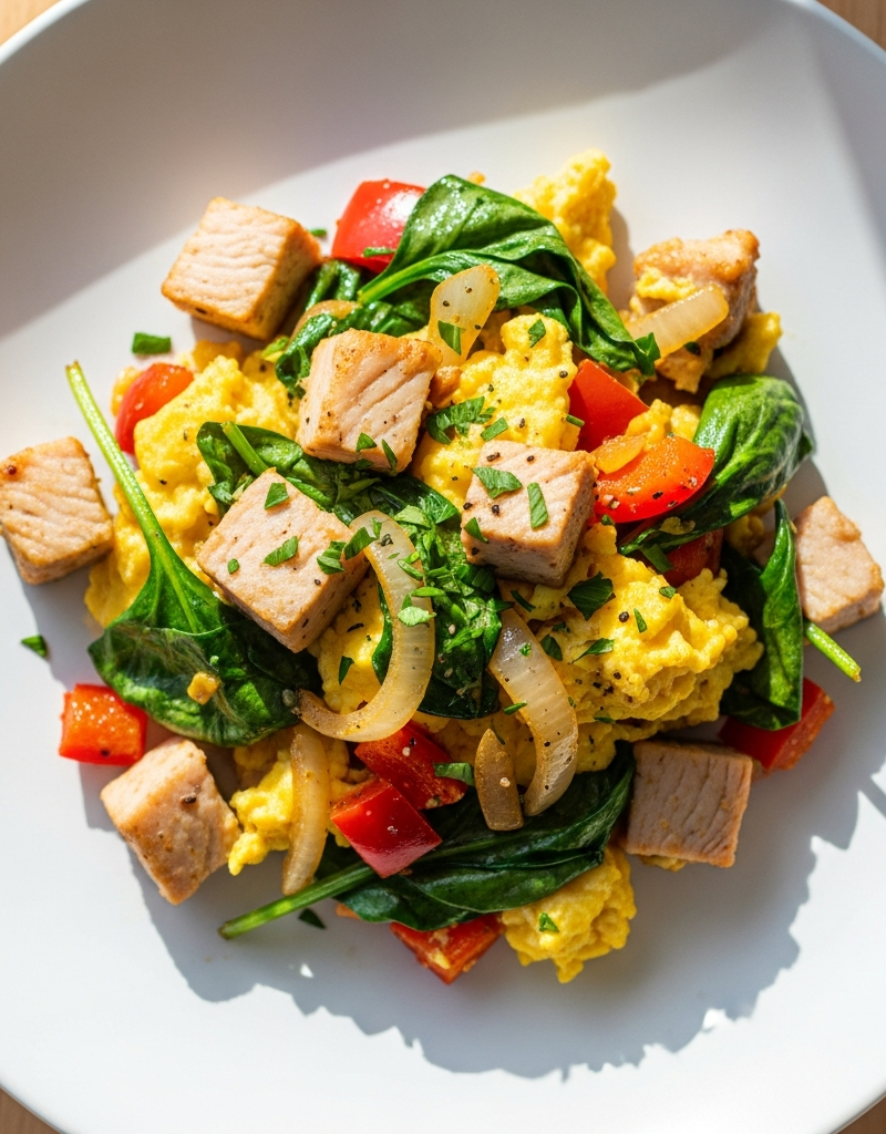 Turkey and Veggie Breakfast Scramble