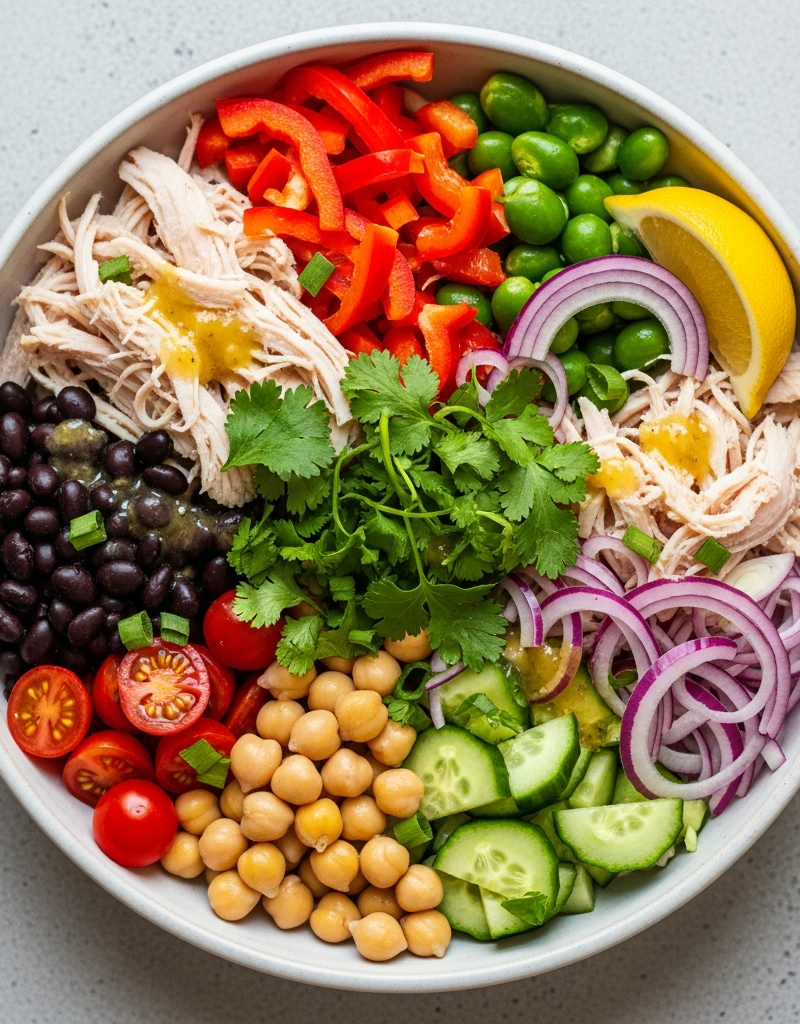 Zesty Turkey and Bean Salad Bowl