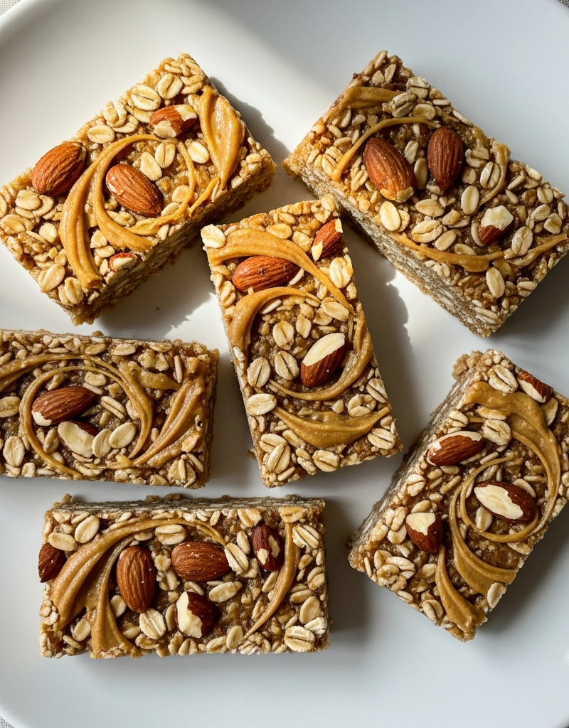Homemade Nutty Oat Snack Bars