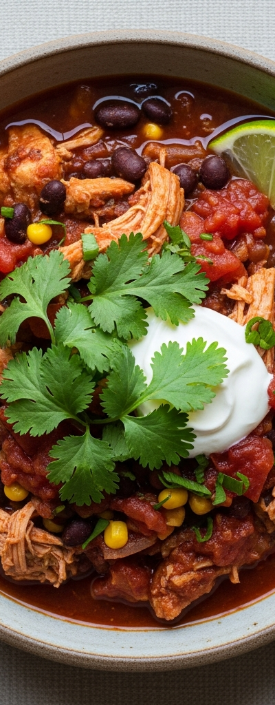 Quick Chicken Thigh Chili Bowl