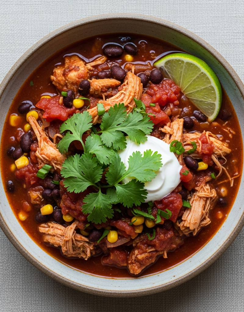 Quick Chicken Thigh Chili Bowl