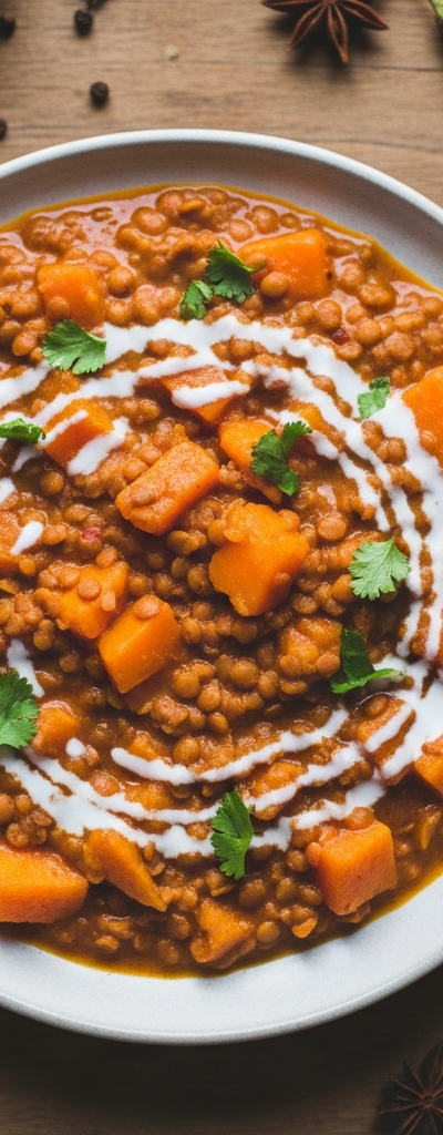 Butternut Squash and Red Lentil Curry