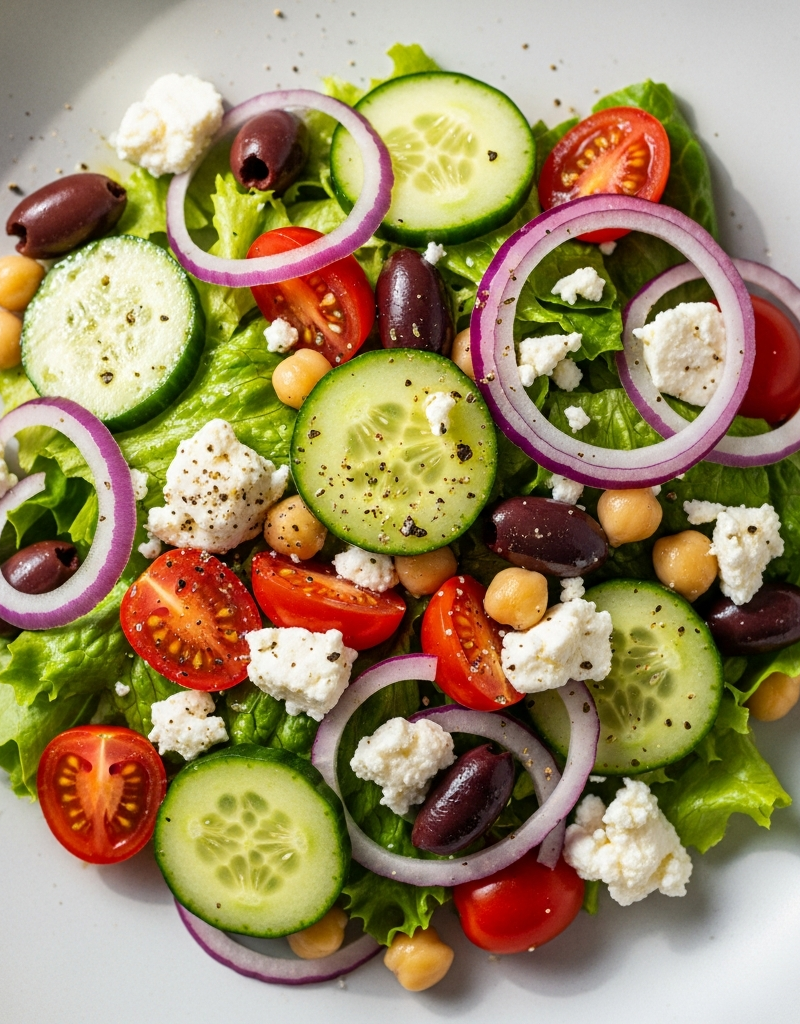 Greek Salad with Chickpeas