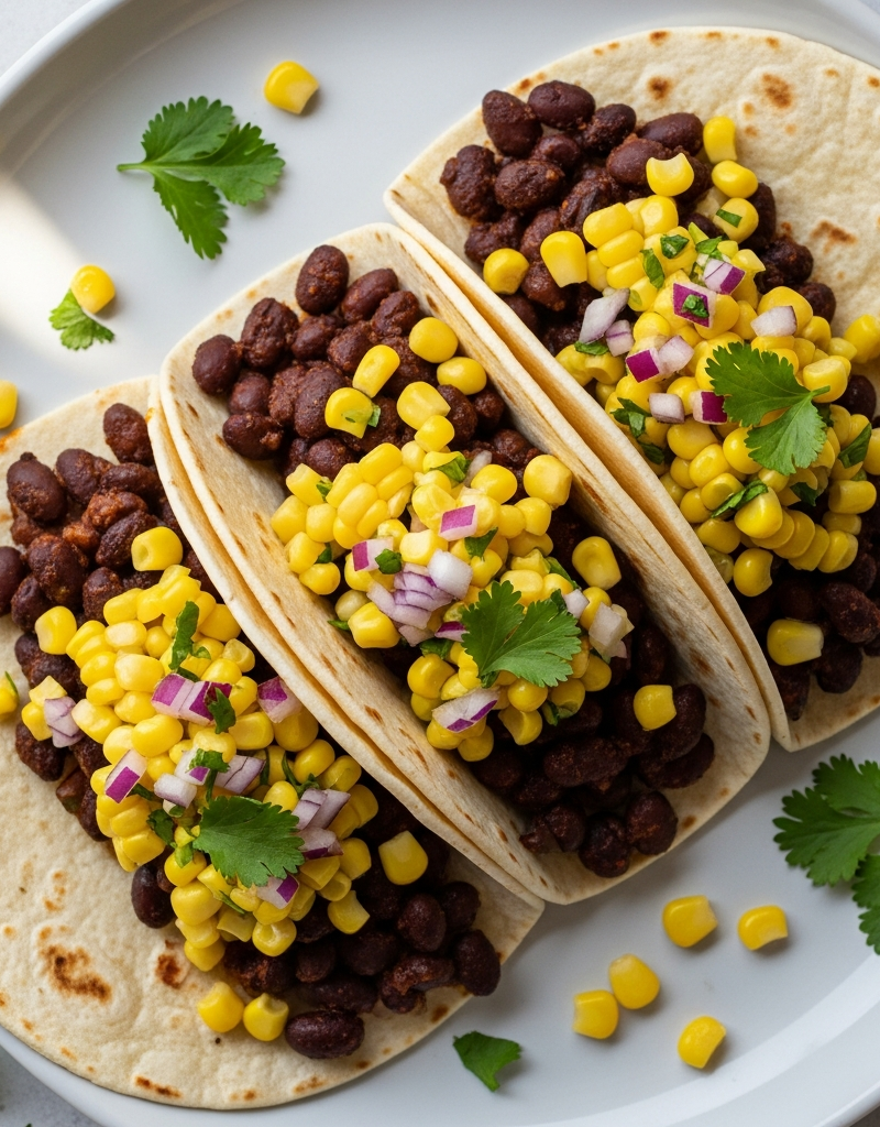 Black Bean Tacos with Corn Salsa