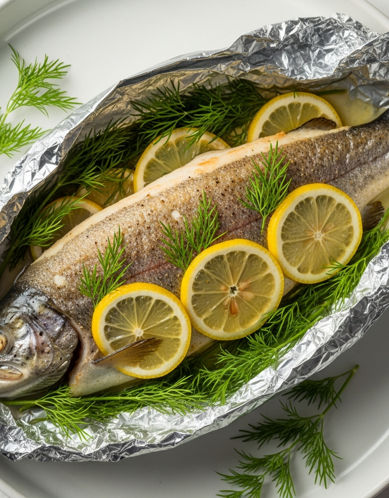 Baked Trout with Herbs and Lemon