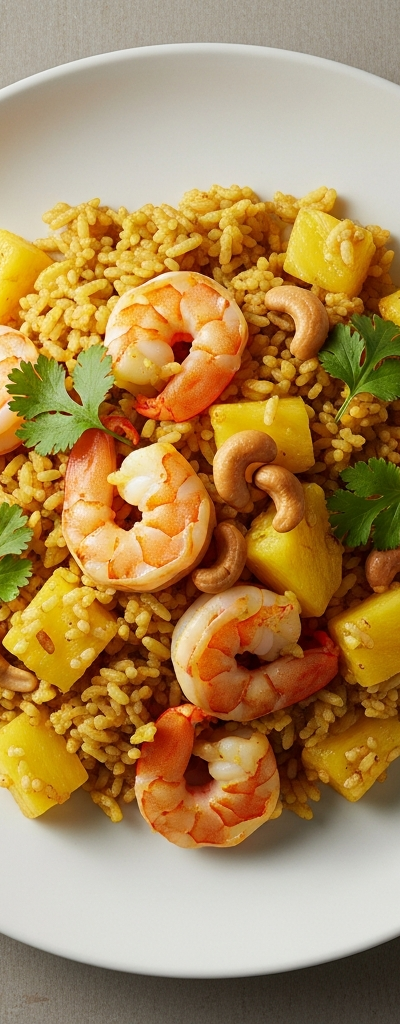 Thai Pineapple Fried Rice with Shrimp