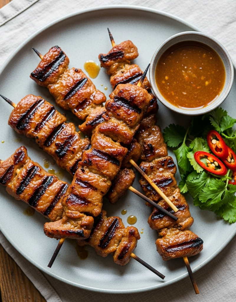 Moo Ping Thai Pork Skewers