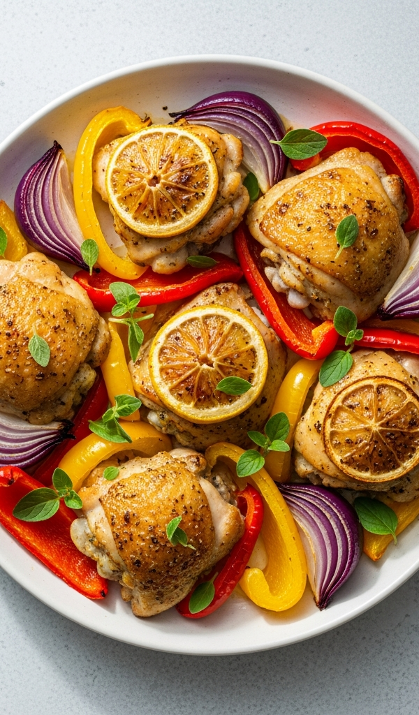 Greek Chicken and Vegetable Traybake