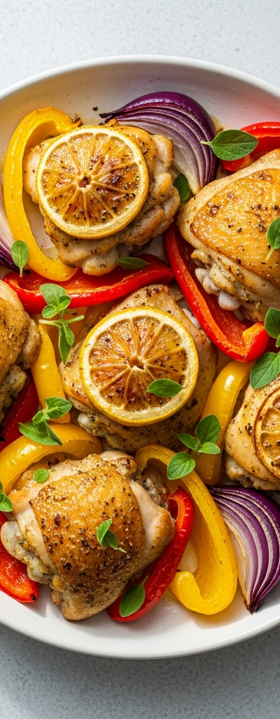 Greek Chicken and Vegetable Traybake