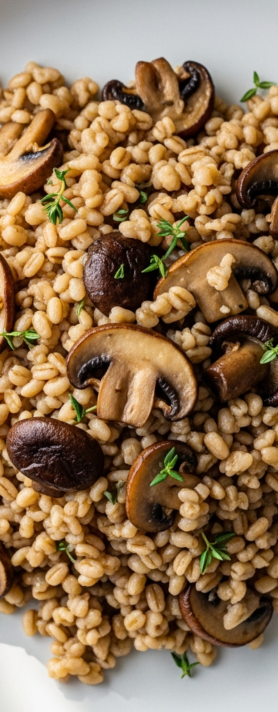 Barley and Mushroom Pilaf