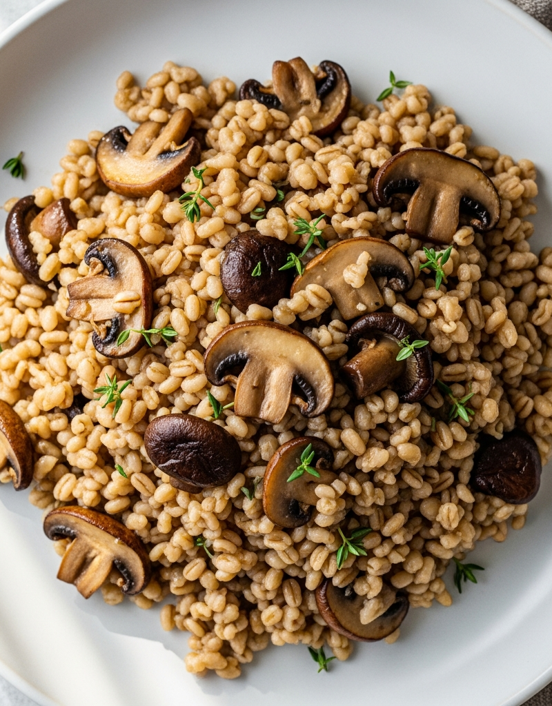 Barley and Mushroom Pilaf