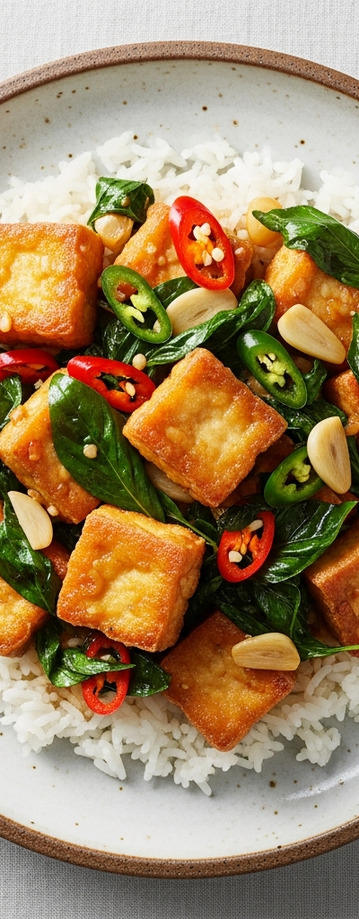 Thai Basil Tofu Stir-Fry
