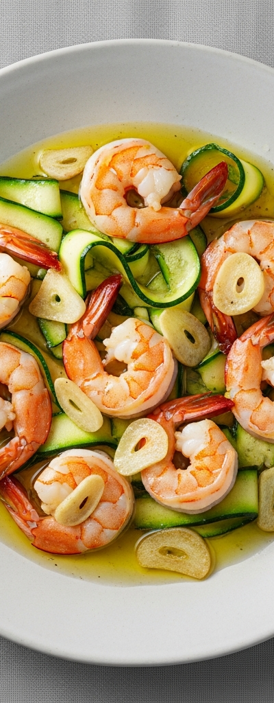 Garlic Shrimp with Zucchini and Olive Oil