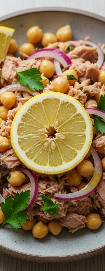 Tuna and Chickpea Salad with Lemon