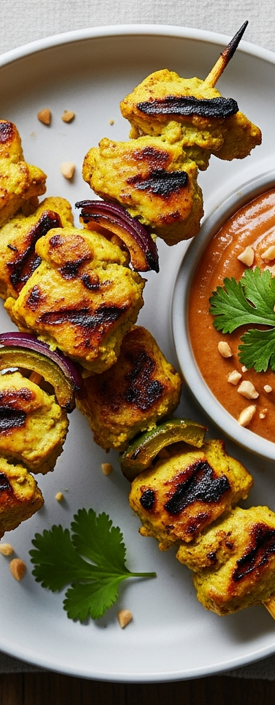 Chicken Satay with Peanut Sauce