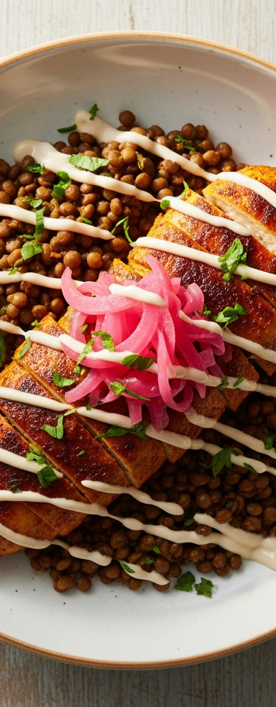 Chicken Shawarma Bowl with Lentils
