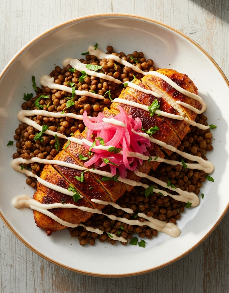 Chicken Shawarma Bowl with Lentils
