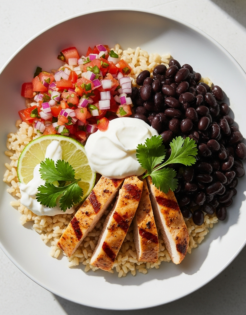 Chicken and Black Bean Burrito Bowl