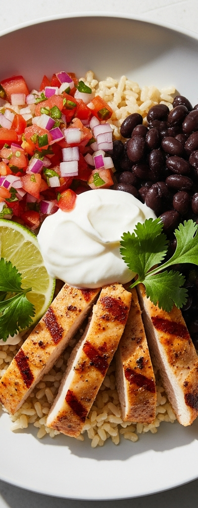 Chicken and Black Bean Burrito Bowl