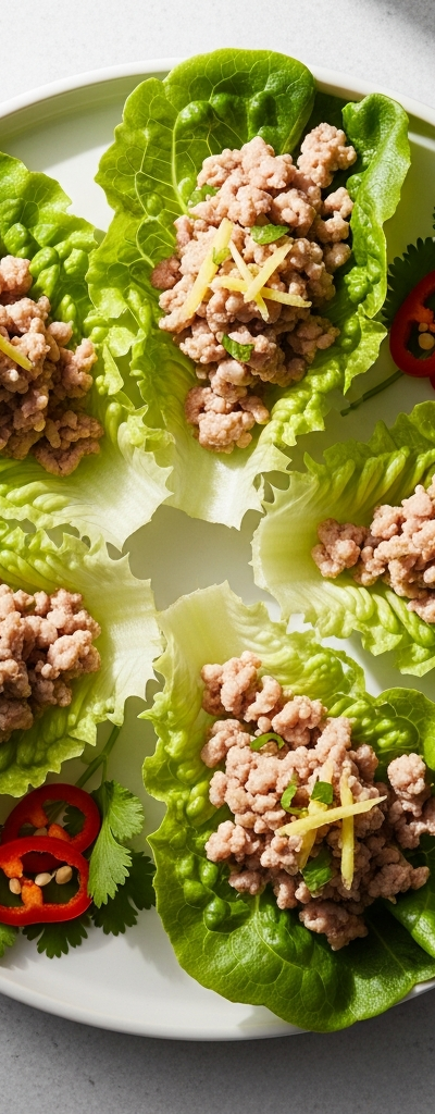 Turkey Lettuce Wraps with Ginger