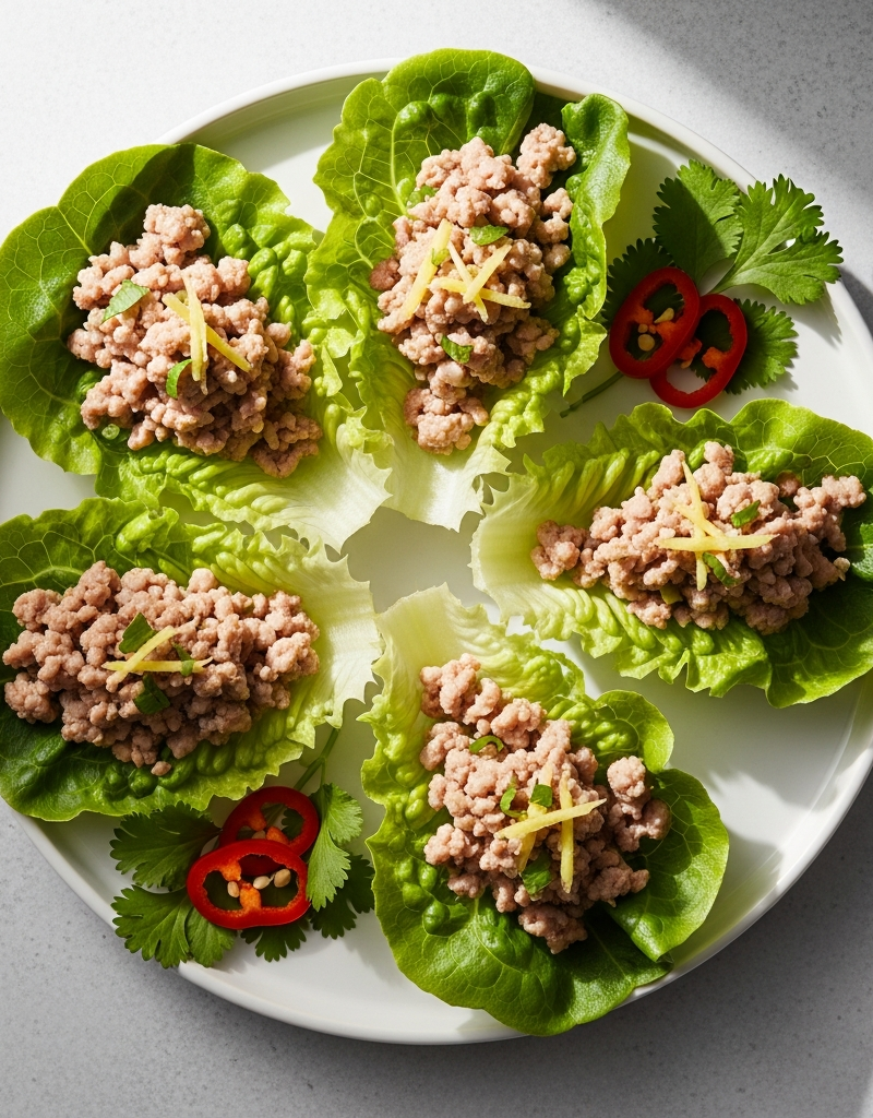 Turkey Lettuce Wraps with Ginger