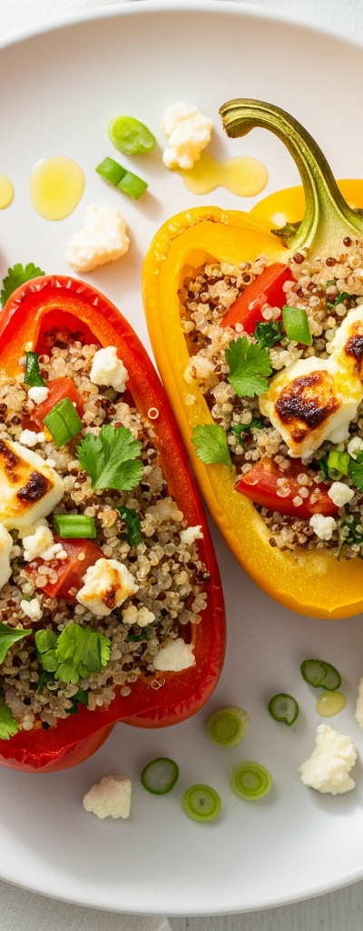Stuffed Peppers with Quinoa and Feta